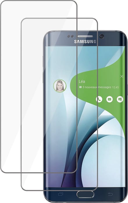 Screenprotector geschikt voor Samsung Galaxy S6 Edge Plus - Flexibele Full Screen Protector - 2 Stuks