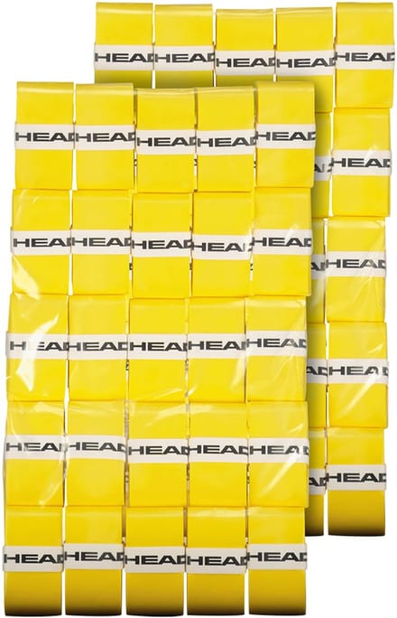 Head Racket Prime Tour Clear Polybag Tennis Overgrip 50 Eenheden Geel