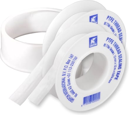 Griffon Teflon PTFE Afdichtingstape 12 mm x 12 m - 2 stuks
