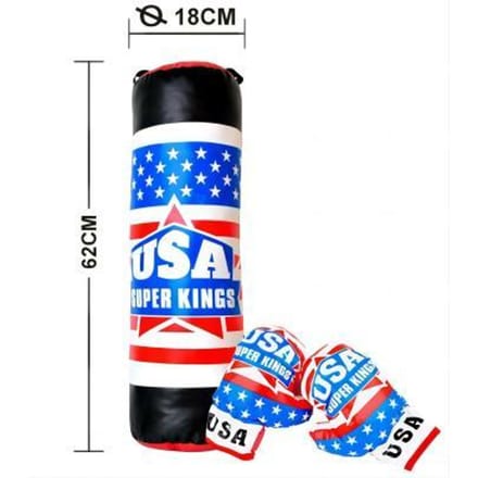 Bokszak 60cm USA Super Kings met 2 handschoenen Boksen