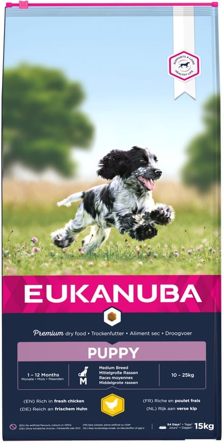 Eukanuba Growing Puppy Medium Breed Kip - Hondenvoer - 15 kg