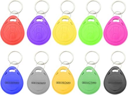 10x KFID tag blanco 125 khz EM4305 Key Tag Keyfobs Keytab T5577 / HaverCo