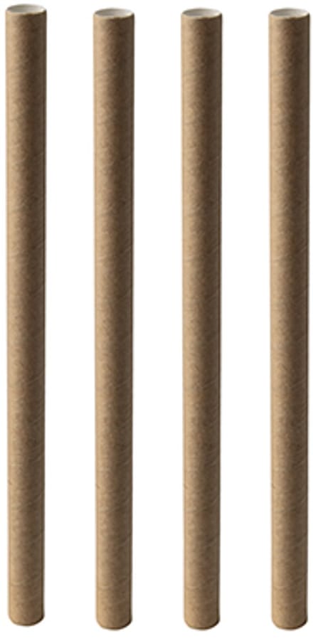 200 Bubble Tea Drinkrietjes Papier pure Ø 12 mm · 20 cm bruin