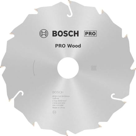 Bosch Speedline Zaagblad voor Hout 190x30x2,6mm 12T