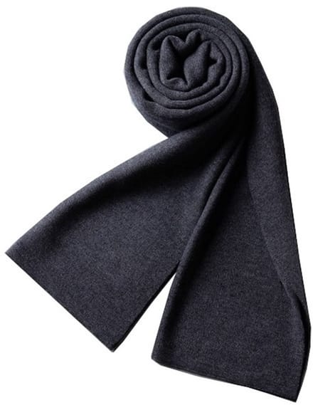 Woolblend Sjaal Heren – Effen Sjaal – Men's Shawl - Dark Grey