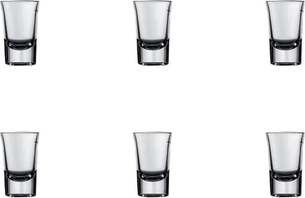 Mammoet - Borrelglas - Budgetline Bostonshot - 3,5 cl - Transparant glas - 6 stuks
