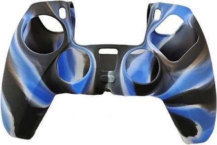 Silicone Hoes / Skin geschikt voor Playstation 5 - PS5 Controller Blauw Wit Zwart