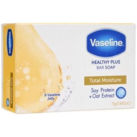 Vaseline - Healthy Plus Bar Soap Total Moisture Soy Protein + Oat Extract 75g