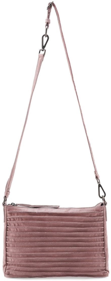 FREDsBRUDER Leren Schoudertas Riffel Crossbag Powder Rose Oud roze