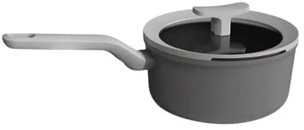 BergHOFF Leo Lite steelpan met deksel – antikleef – grijs – Ø18 cm, 1,7 l, inductie