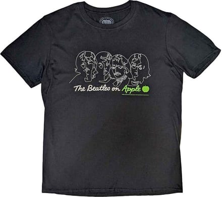 The Beatles - On Apple Heren T-shirt - M - Zwart