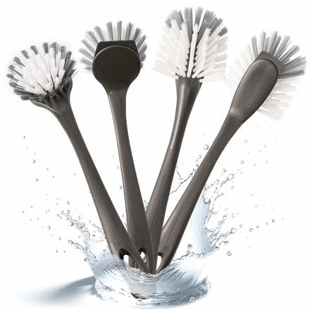 Afwasborstel en keukenborstel Zwart, Afwasborstel set van 4 stuks
