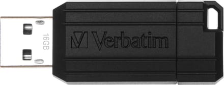 Verbatim Pin Stripe USB-stick 16 GB Zwart 49063 USB-A 2.0