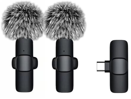 Draadloze Lavalier Microfoon Dubbele Type-C Interface - Clip-on Reversmicrofoon voor Live Streaming & Opname
