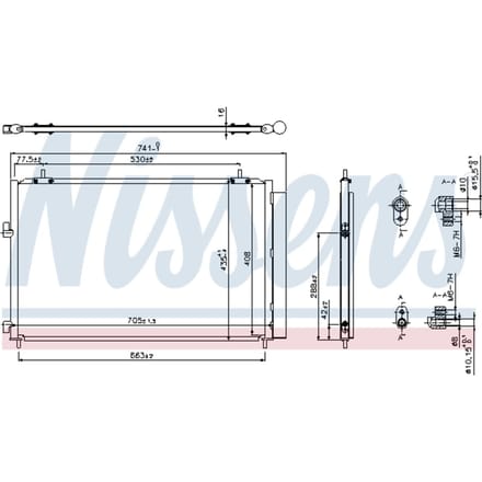 Condensator, airconditioning NISSENS 940349