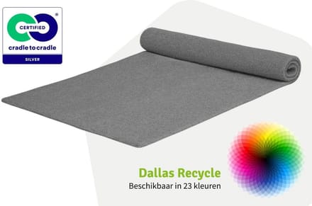 GJ Floors - Basic loper Dallas Recycle | Donkergrijs - Breedte x Lengte: 2 meter / 5 meter