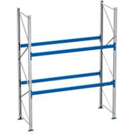 Palletstelling PR 600, basissectie, H 3600 mm, max. 800 kg, 2 dwarssteunen