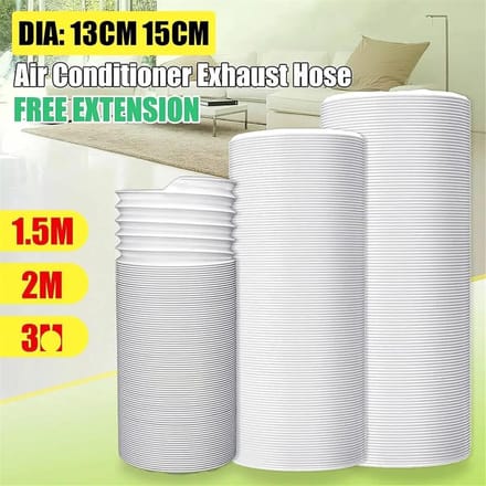 Afvoerslang Airco - Universele Slang - Draagbare Airco - Flexibel Verstelbaar - 13x150cm - Wit