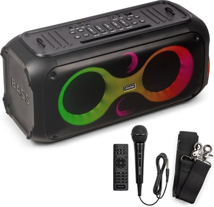 Partybox - Fenton Core120 - Bluetooth speaker draadloos - Draagbare speaker met lichteffecten en accu