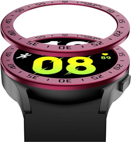 Strap-it Bezel ring tijd - Randbeschermer geschikt voor Samsung Galaxy Watch 5 44mm - bordeaux