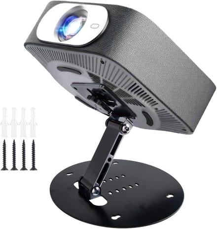 Projector Beugel - Tafelhouder Wandbeugel - Thuisbioscoop Instellen - 90 Graden Kantelbaar - Compact Opvouwbaar - Wit
