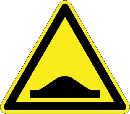 Waarschuwingsbord drempel - kunststof 300 mm