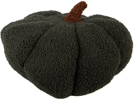 Clayre & Eef Decoratie Pompoen Ø 20x14 cm Groen Polyester Herfst decoratie