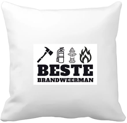 Akyol - beste brandweerman Kussen hoes - Beste brandweerman - collega - cadeau - 40 bij 40 cm