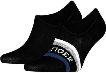 Tommy Hilfiger heren 2P footies hilfiger tab zwart