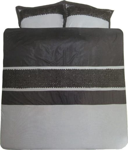 Cinderella Madrid Dekbedovertrek - Eenpersoons - 140x200/220 cm - Antraciet