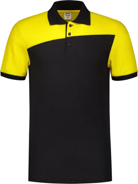 Tricorp 202006 Poloshirt Bicolor Naden - Zwart/Geel - 7XL