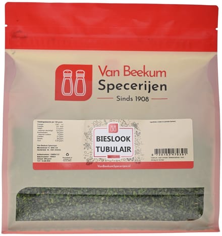Van Beekum Specerijen - Bieslook Tubulair - 200 Gram (hersluitbare stazak)