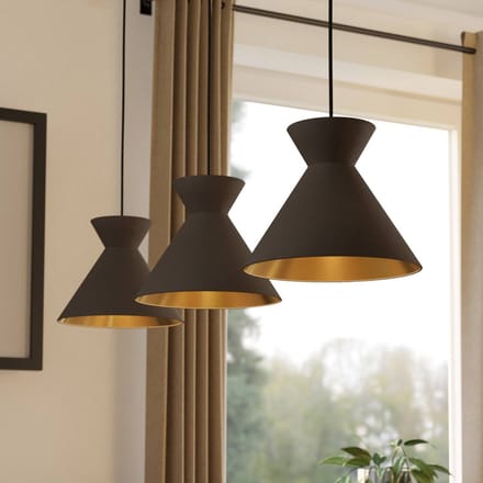 EGLO Nastasia Hanglamp - E27 - 100 cm - Zwart/Cappuccino