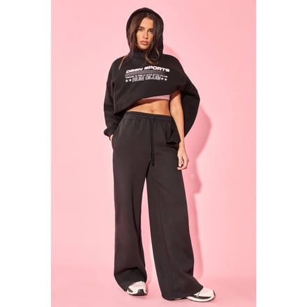 Dames DSGN Studio Sport Rechte Pijp Joggingbroek | Zwart | Maat: Medium