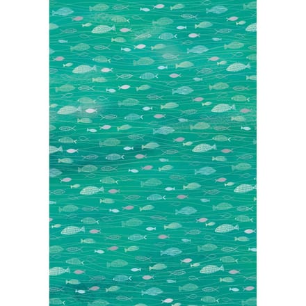 Ontwerpkarton "Hotfoil", vis - Aquagreen