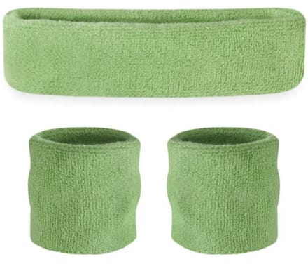 New Age Devi - Zweetband Set - 3-Delig - Hoofd- Polsbandjes - Mosgroen