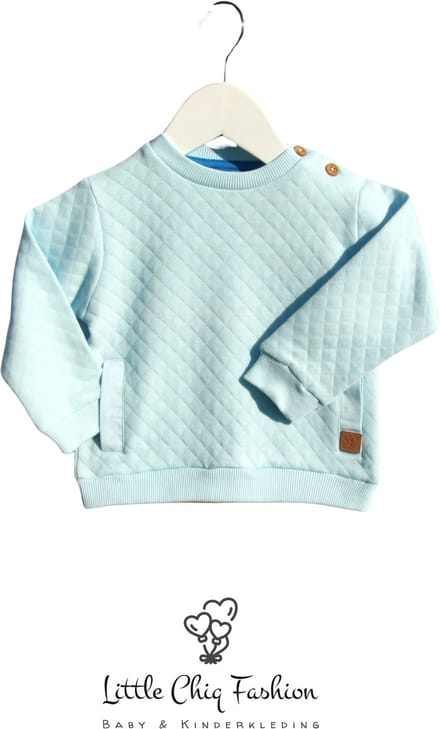Little Chiq Baby Sweater wafelstof blauw