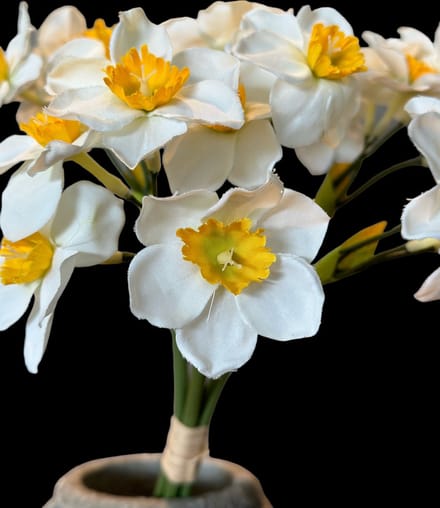 Seta Fiori - Kunstbloemen - Narcisjes - x6 - 25cm