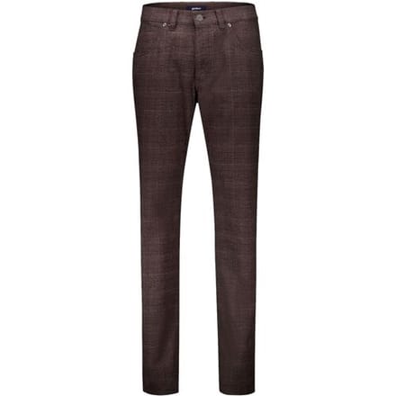 Gardeur Broek Bill-3 Check Pattern Soft Touch Donker Bruin / male