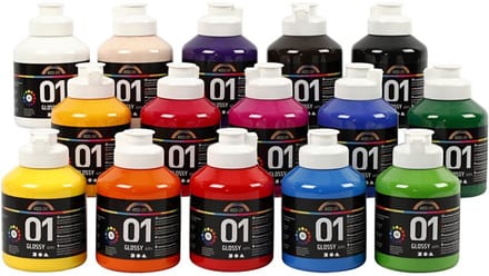 Creativ Company A-Color - Acrylic Paint - Glossy - 15 x 500ml