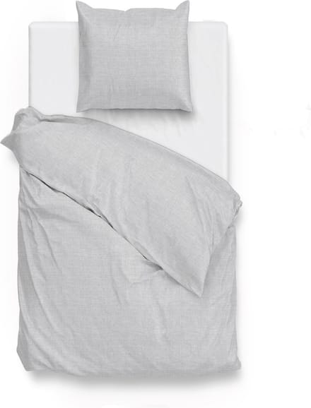 ZoHome Lino Dekbedovertrek - Eenpersoons - 140x200/220 cm - Dove Grey