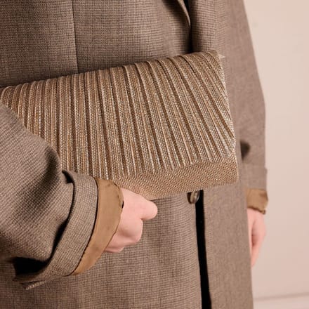 Manfield - Goudkleurige clutch met glitters