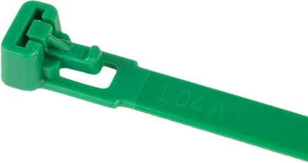 TD47 Hersluitbare Kabelbinders 7.6 x 100 mm Groen - Tie wraps - Tyraps