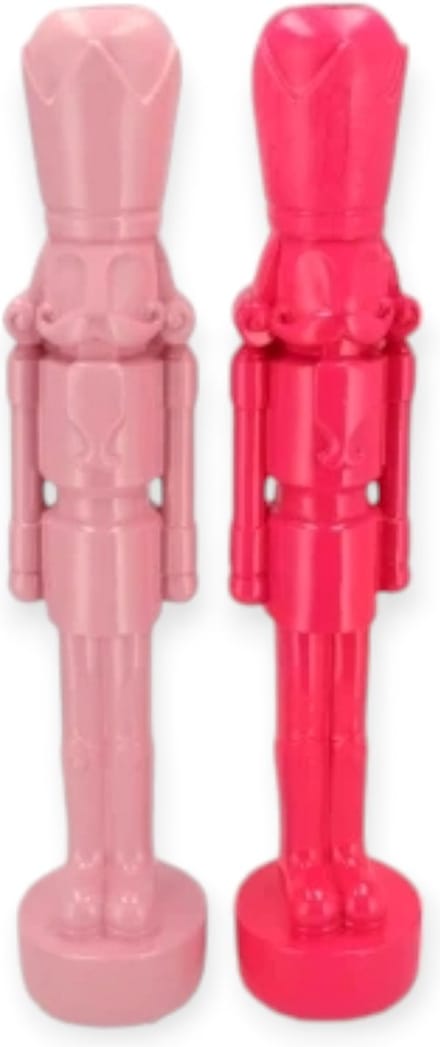 Daan Kromhout - Notenkraker - Nutcracker - Set/2 - Beeldjes - Kerst - Fuchsia en Roze - 7x25cm