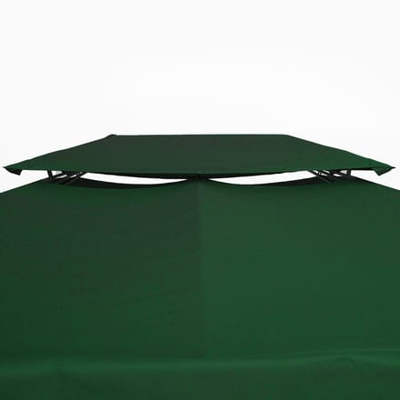 REDOM - Vervangingsdak Voor Tuinpaviljoen - Dubbel Dak - Ventilerend - Polyester - Groen - 3 X 4 M