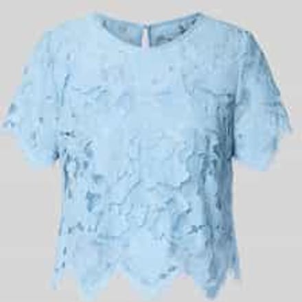 Blouseshirt van kant met ronde hals