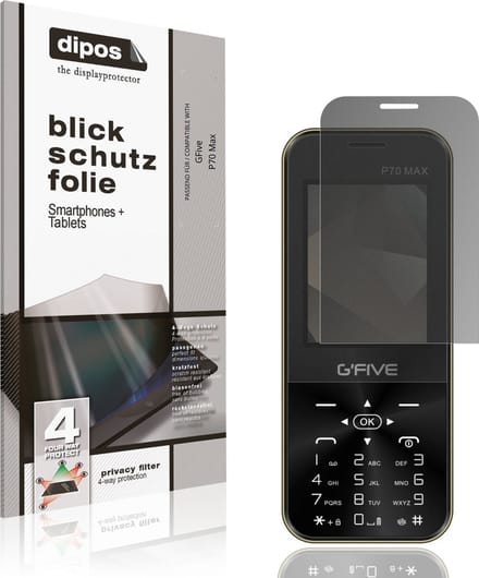 dipos – Matte Privacy Screenprotector geschikt voor GFive P70 Max | Anti-Spy Beschermfolie