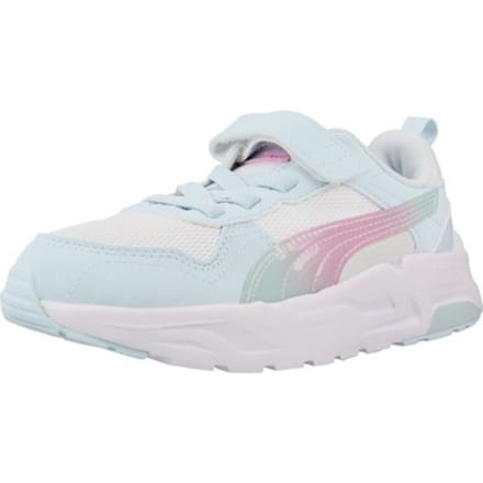 Puma Trinity 2 LT Faded Glow meisjes sneakers blauw - Maat 28 - Uitneembare zool