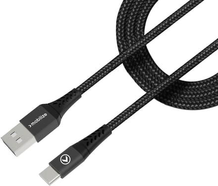 Mobilize USB-A naar USB-C Kabel 1 Meter - Zwart