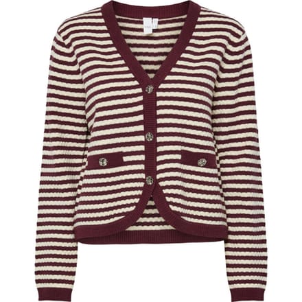 Y.A.S Yasmigo ls knit cardigan port royale/birch